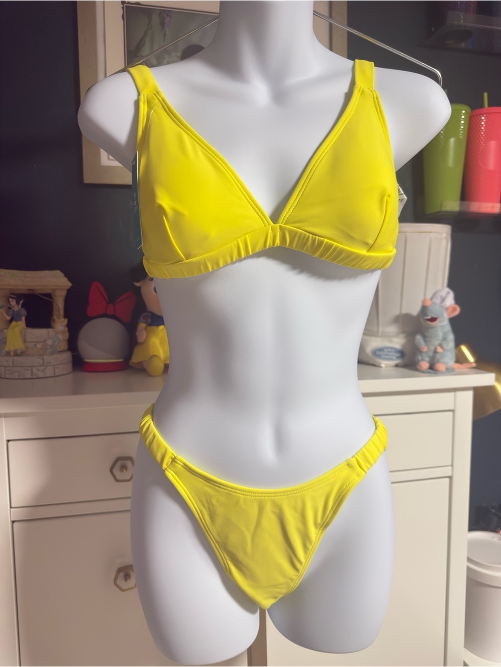 Cupshe Bright Yellow Triangle Bikini Set